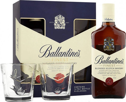 Уиски Ballantines Finest 700 ml+ 2 чаши