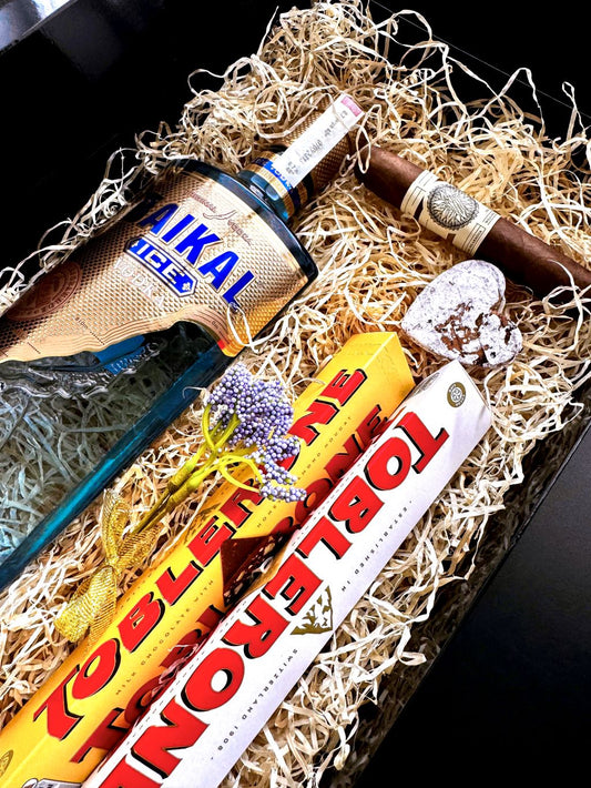 Подаръчна кутия с водка Baikal и пура , код 313