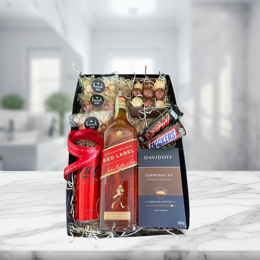 Подаръчна кутия с уиски Johnie Walker и кафе , код 126