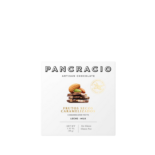 Шоколад Pancracio leche-milk frutos secos caramelizados 40 gr.