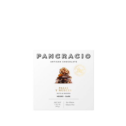Шоколад Pancracio negro-dark pasas y naeces  40 gr.