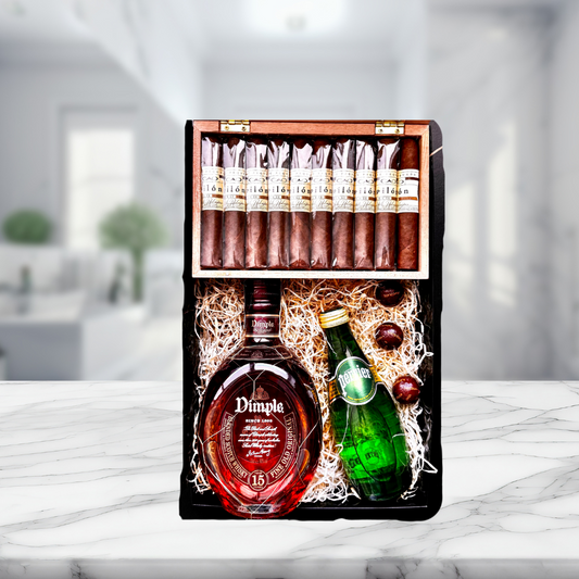 Подаръчна кутия с кутия пури и уиски Dimple , код 310