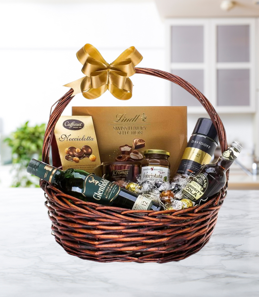 Подаръчна кошница с уиски GLENFIDDICH и кафе , код 203