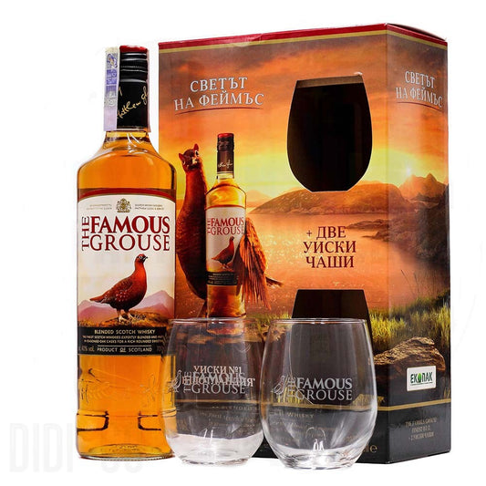Уиски The Famous grouse 700 ml + 2 чаши