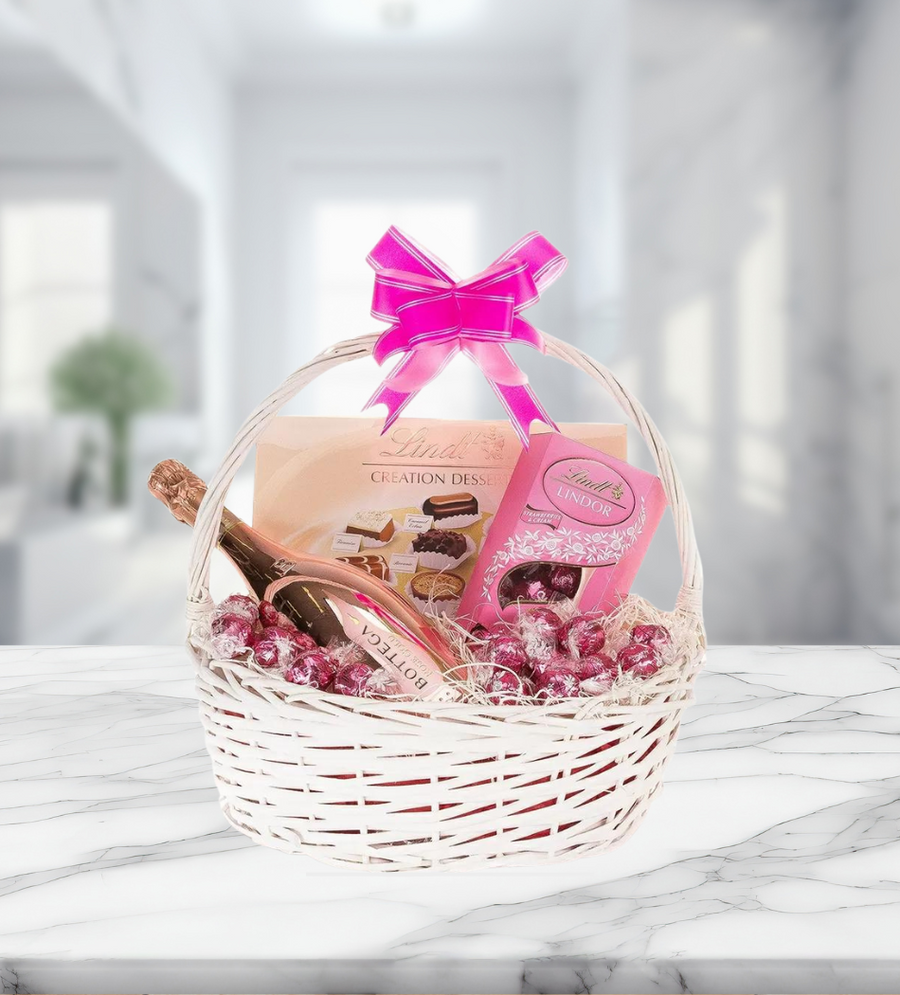 Подаръчна кошница с Вино Bottega Rose Gold , код 140