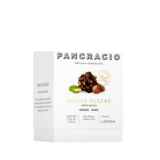 Шоколадови бонбони Pancracio negro-dark rocas suizas 140 gr.