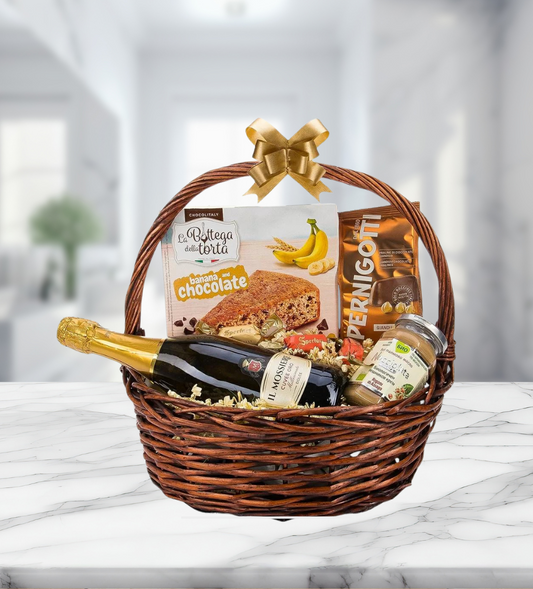 Подаръчна кошница с шампанско Spumante dolce Il Mossiere ,код 921
