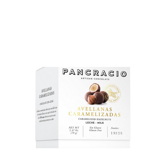 Шоколадови бонбони Pancracio leche-milk almendras carameezados 70gr.