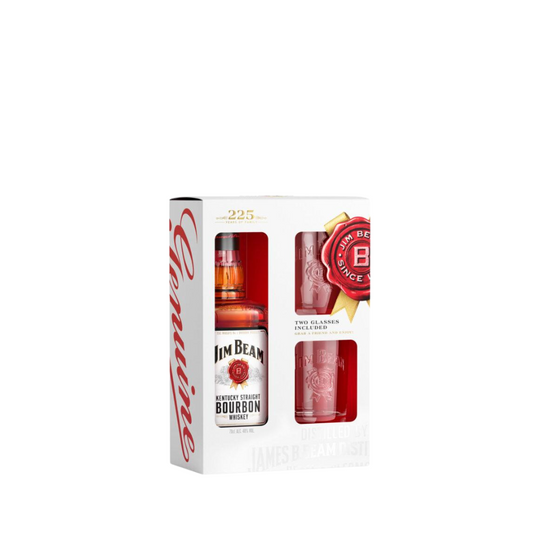 Бърбън Jim Beam White 700 ml + 2 чаши