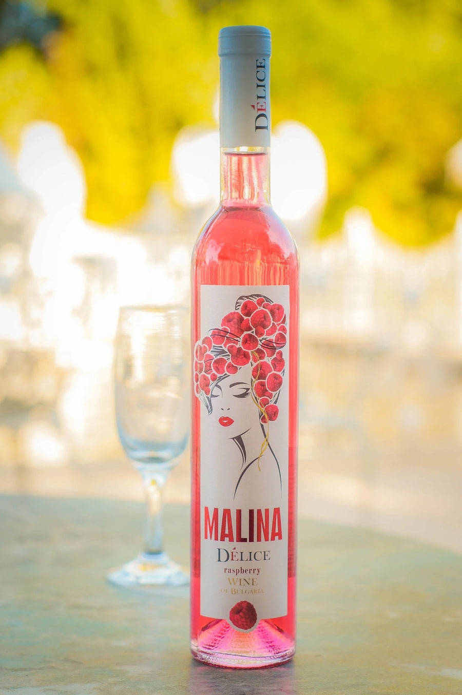Червено вино Delice malina  500 ml