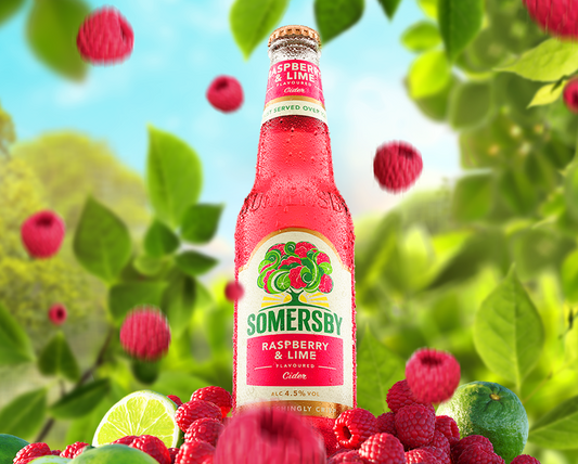 Сайдер Somersby Raspberry & Lime - 330 ml  - 12 броя